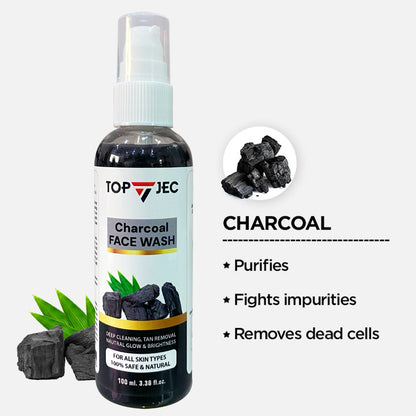 Topjec Deep Clean Charcoal Face Wash