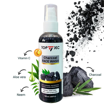 Topjec Deep Clean Charcoal Face Wash