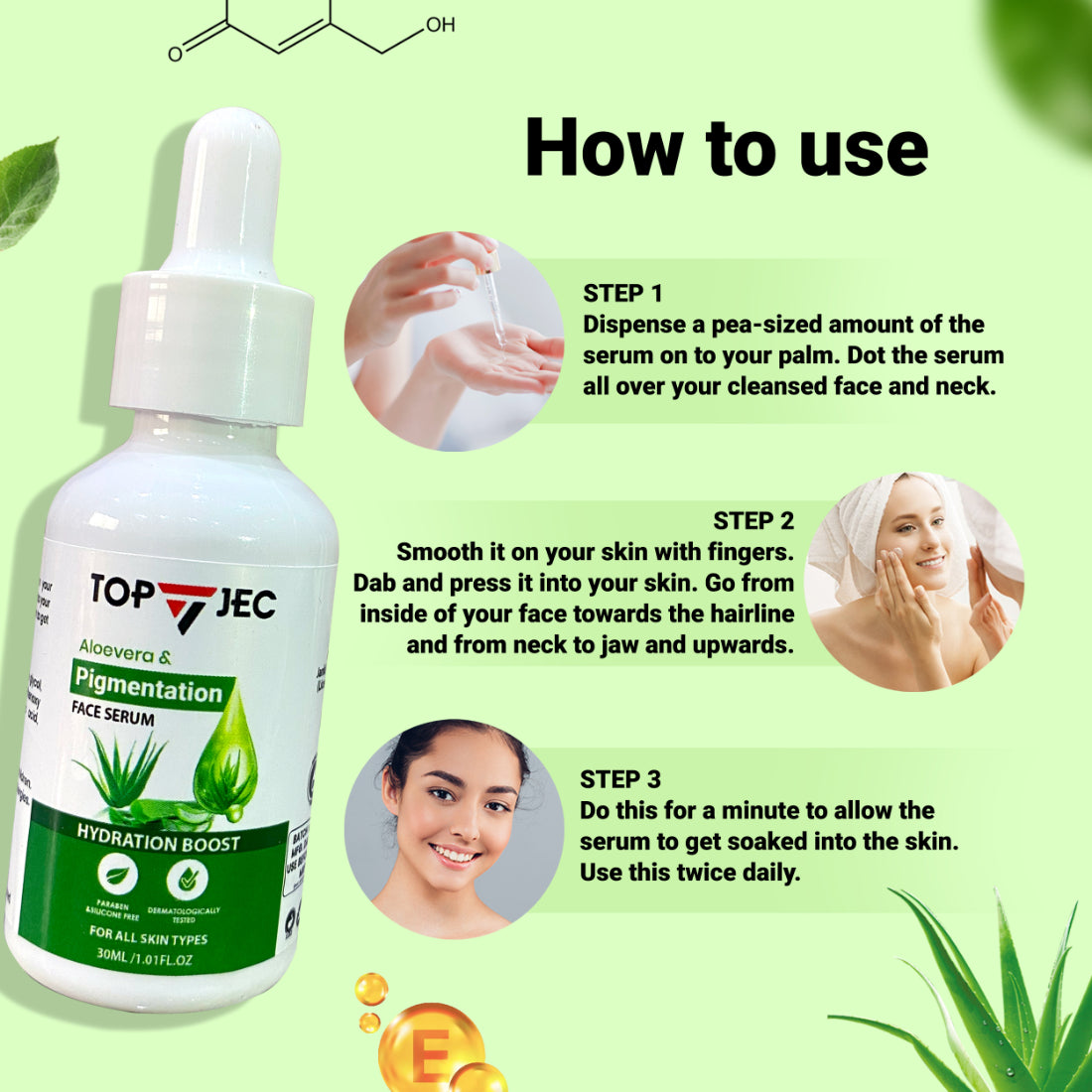 TOPJEC ALOE VERA PIGMENTATION CORRECT FACE SERUM