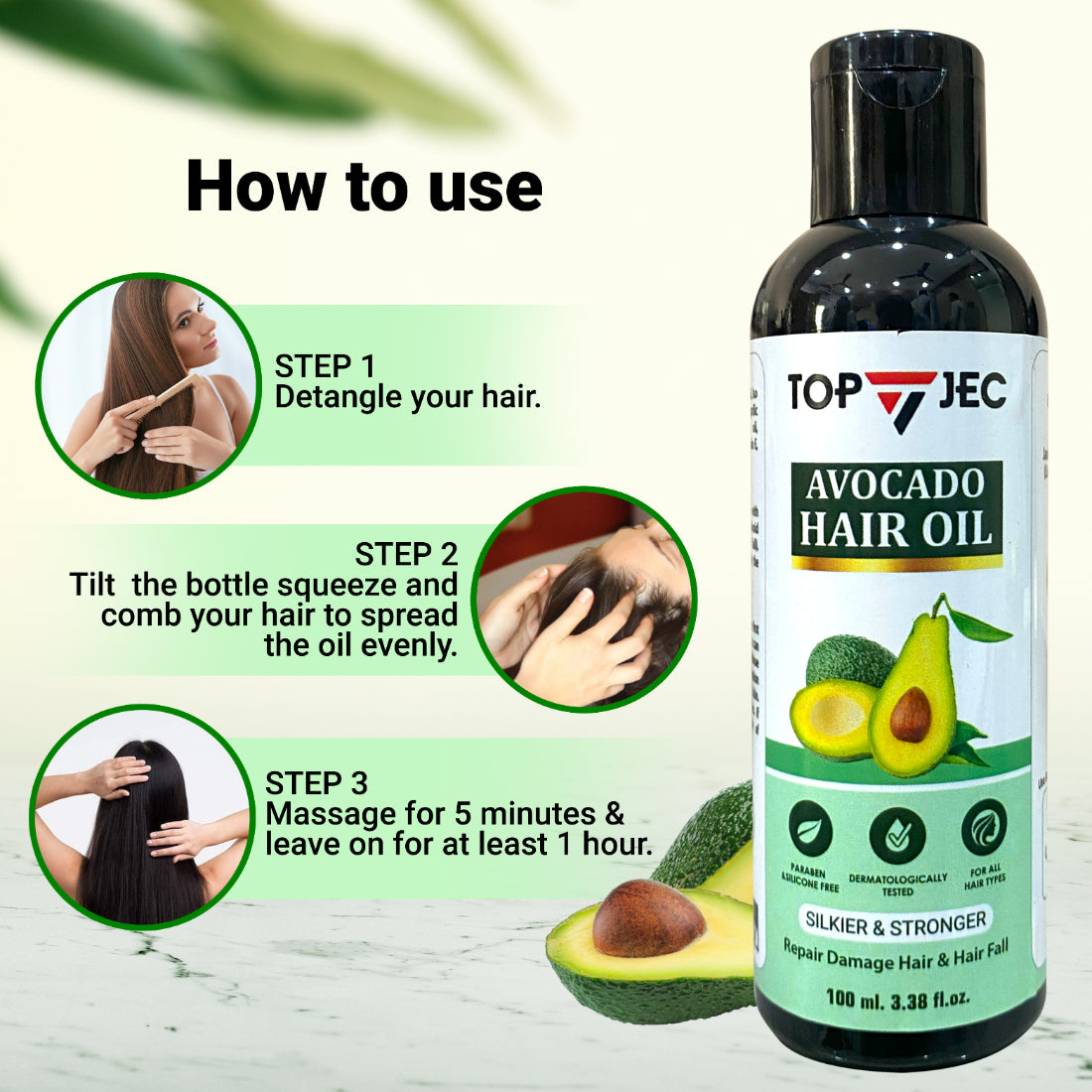 TOPJEC AVOCADO HAIR OIL