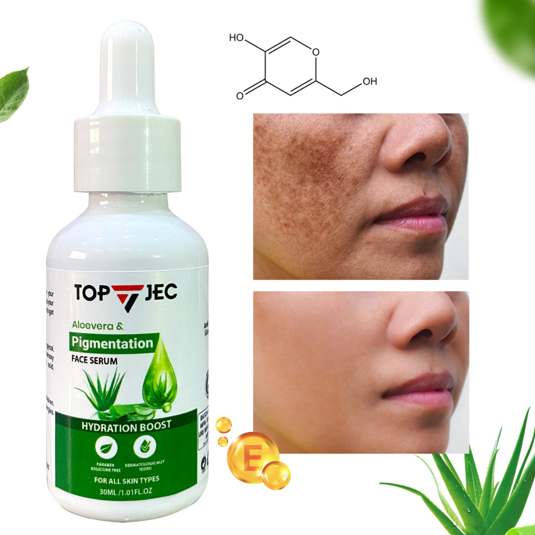 TOPJEC ALOE VERA PIGMENTATION CORRECT FACE SERUM