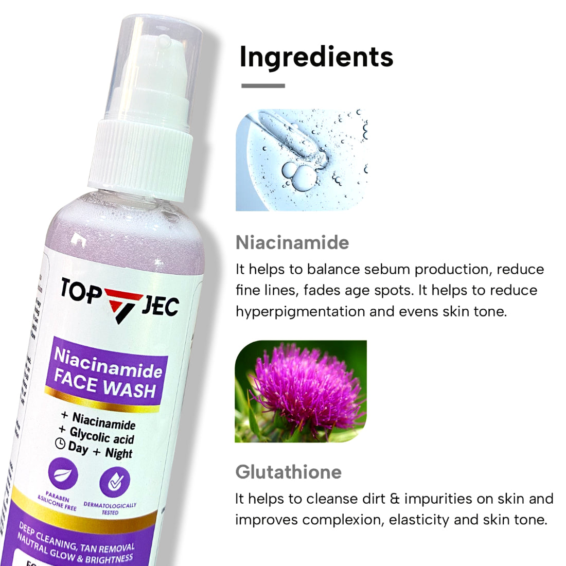 TOPJEC NIACINAMIDE FACEWASH