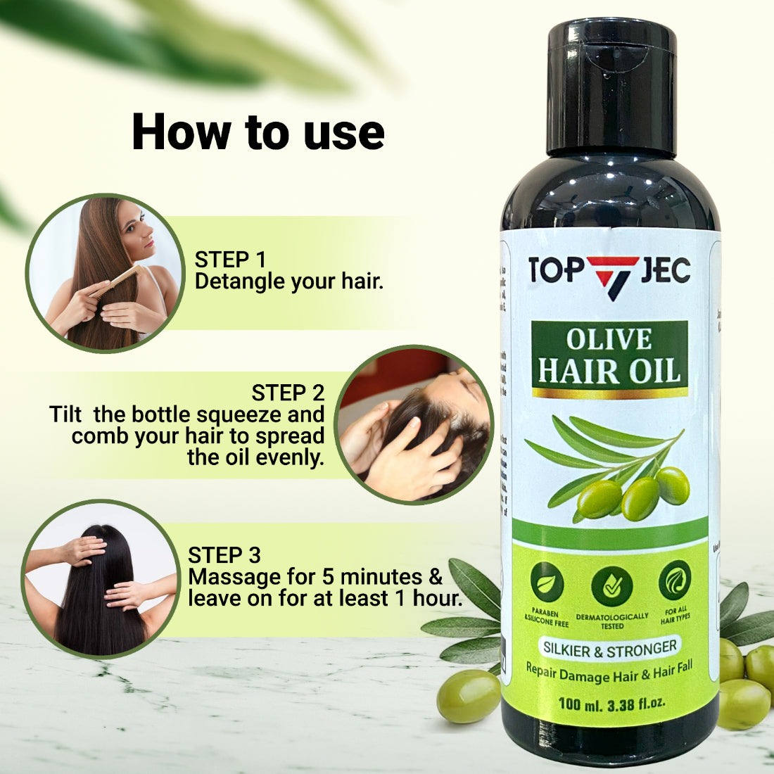 TOPJEC OLIVE HAIR OIL