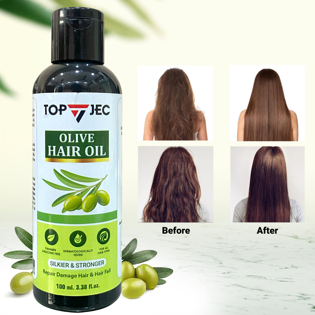 TOPJEC OLIVE HAIR OIL