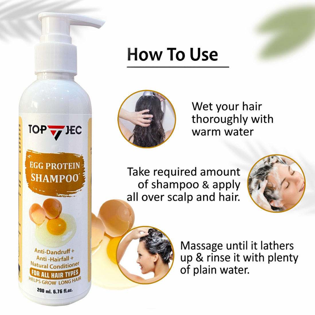 TOPJEC EGG PROTEIN SHAMPOO