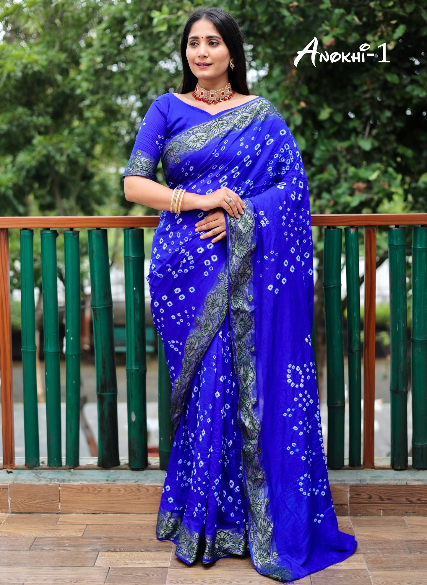 Elegant bandhej Saree