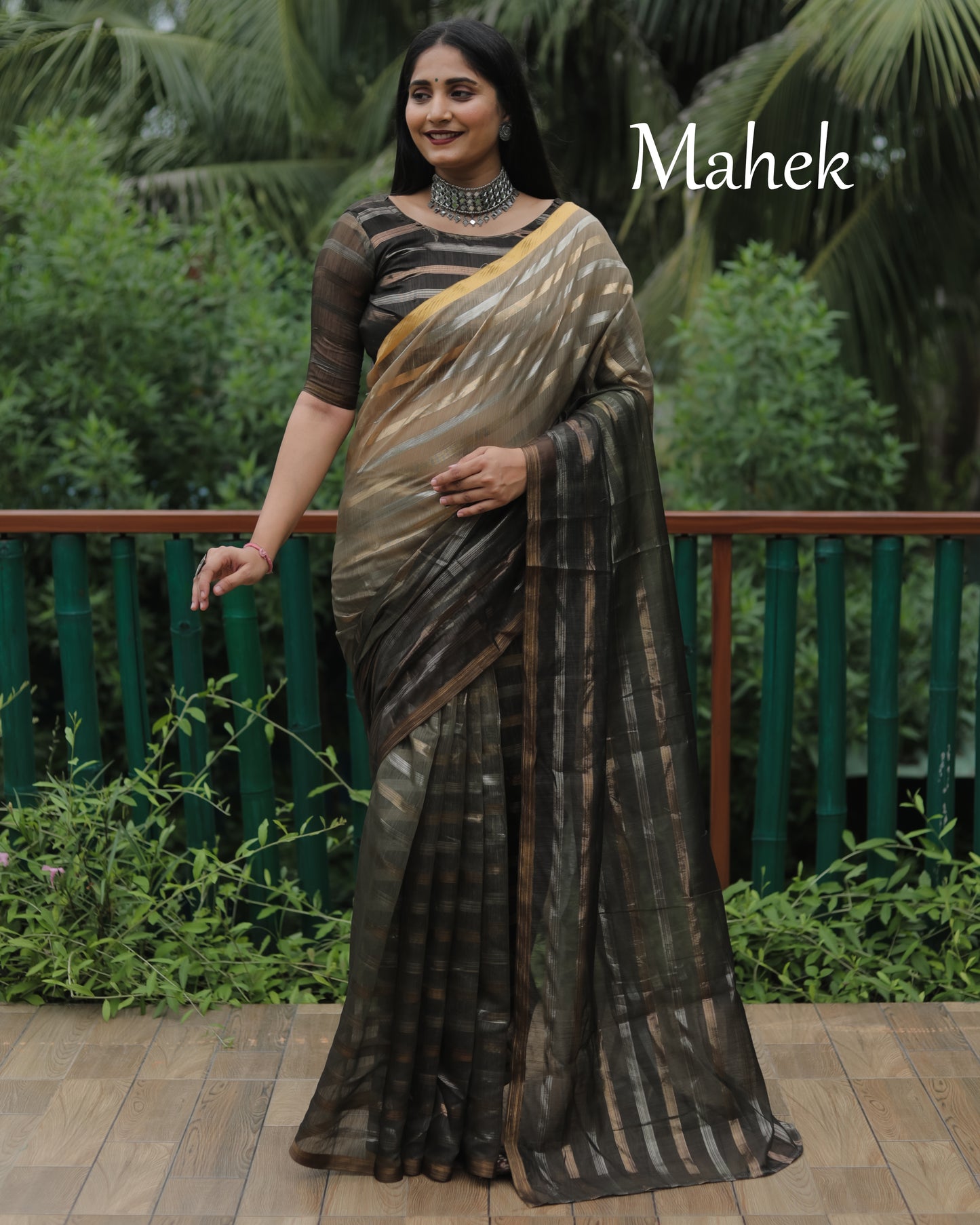 High quality original soft Linen Silk saree