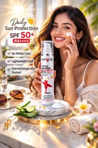 TOPJEC SPF 50+ PA++++ Sunscreen 50 ml | Zinc Oxide & Niacinamide