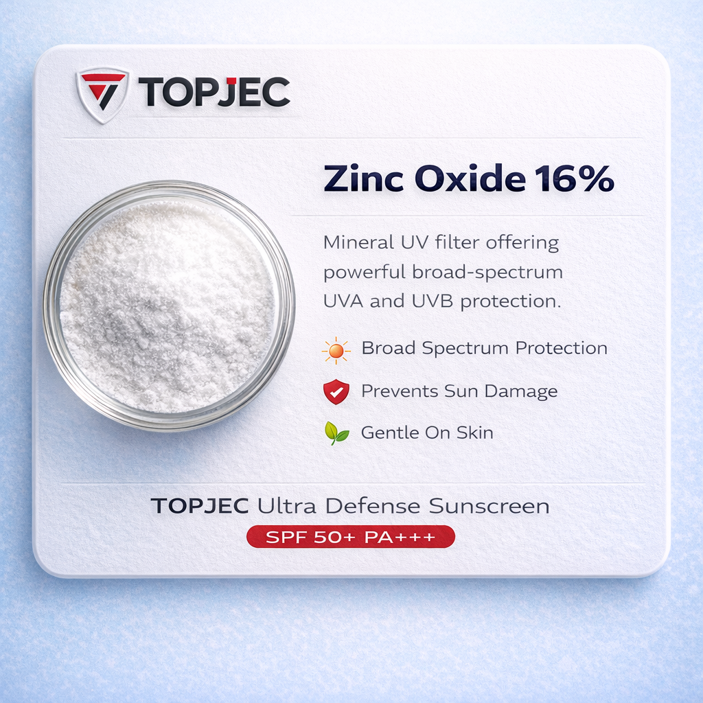 TOPJEC SPF 50+ PA++++ Sunscreen 50 ml | Zinc Oxide & Niacinamide