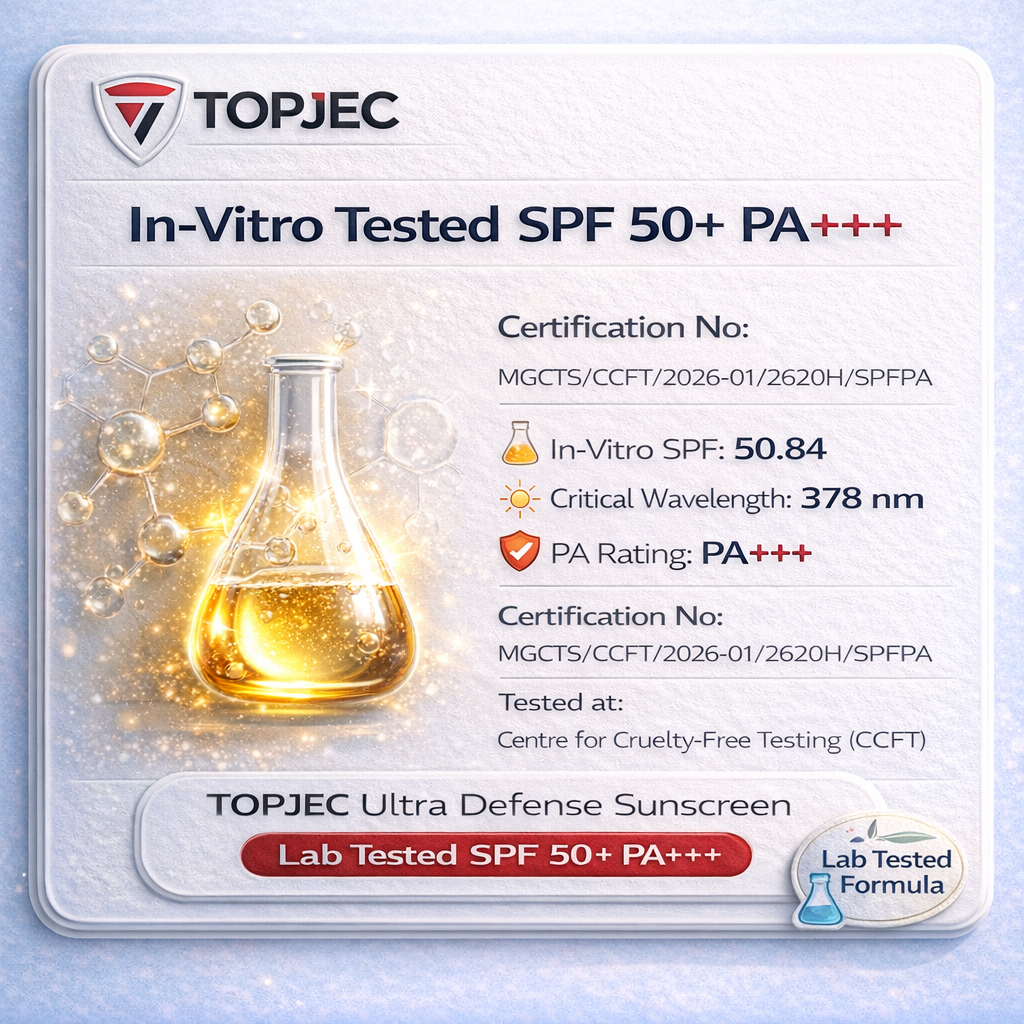 TOPJEC SPF 50+ PA++++ Sunscreen 50 ml | Zinc Oxide & Niacinamide