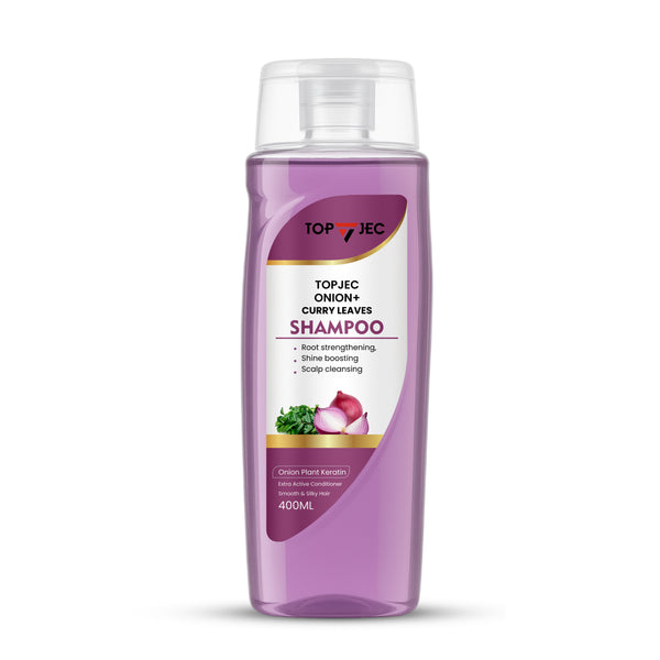 TOPJEC® Onion & Curry Leaves Shampoo – Hair Fall & Dandruff Control