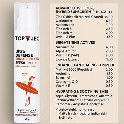 Topjec® SPF 50+ PA++++ Ultra Defense Sunscreen