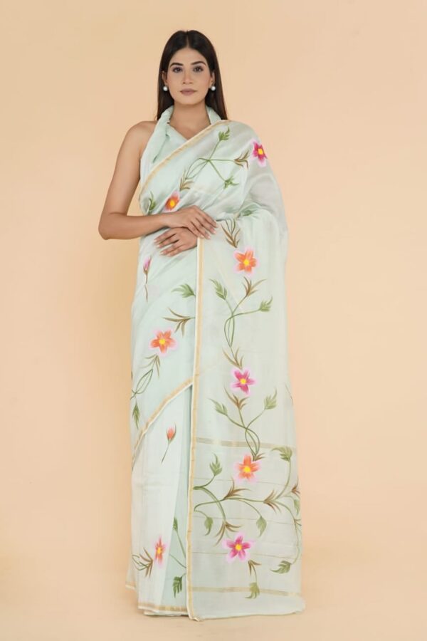Designer Organza Silk Sarees - Image 6