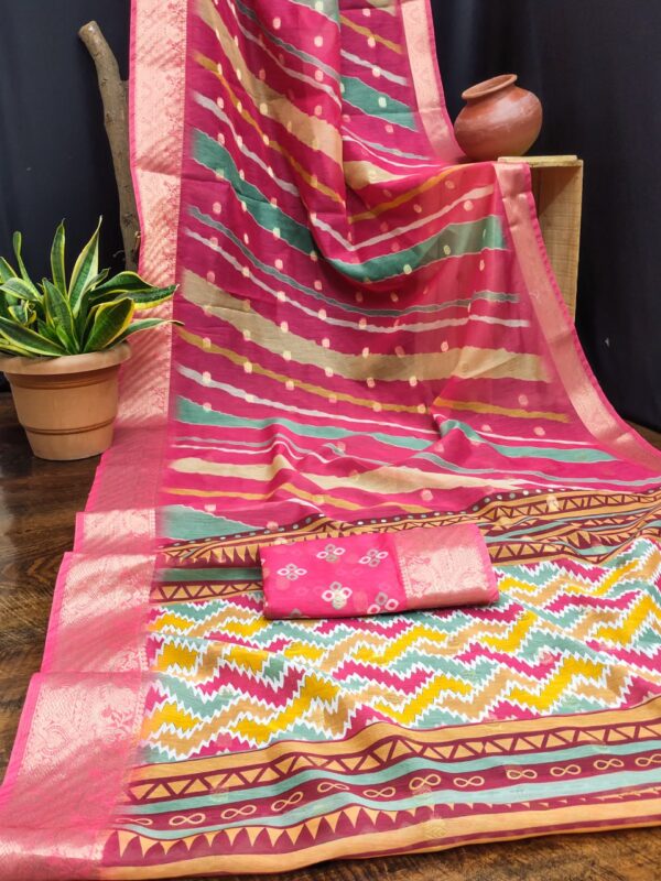Designer Bandhej Print Sarees - Image 13