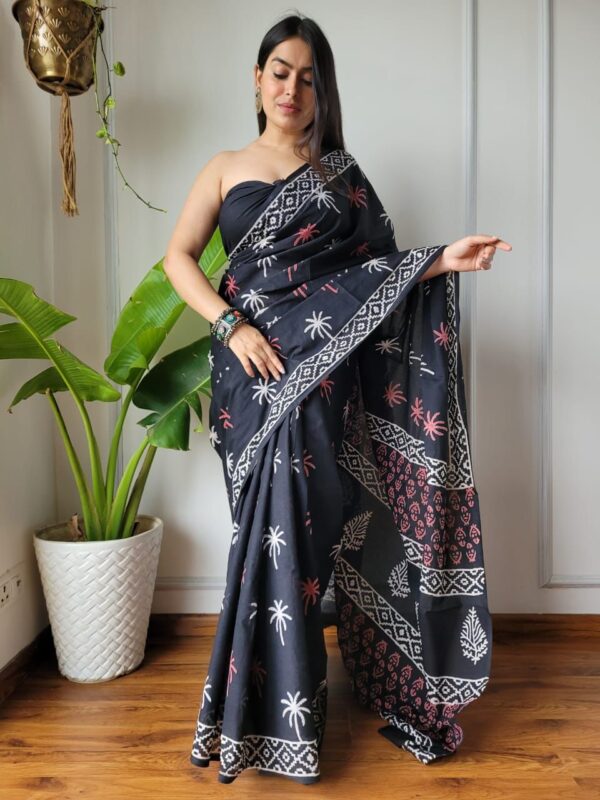 Designer Chic Linen Sarees - Image 11