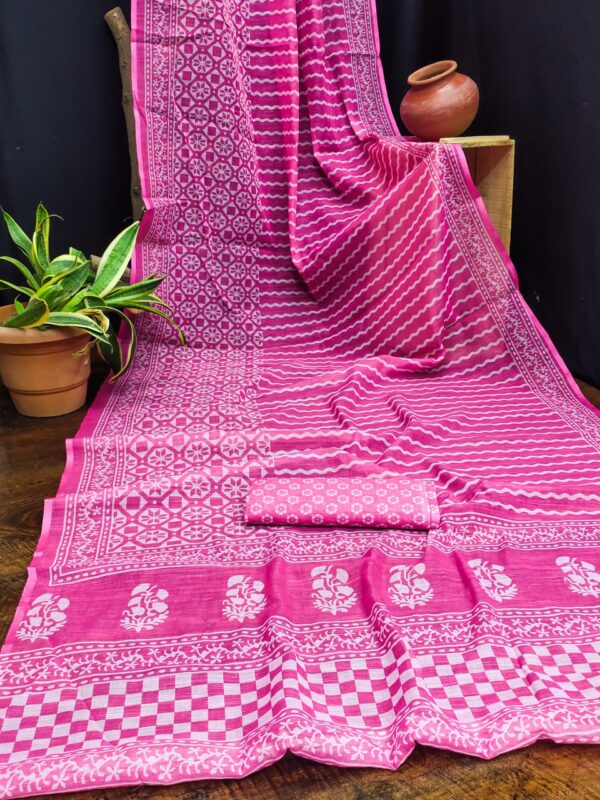 Designer Chic Linen Sarees - Image 6