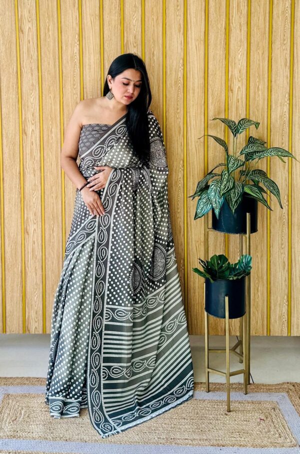 Designer Semi Crap Sarees - Image 10
