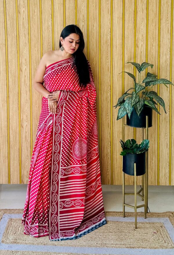 Designer Semi Crap Sarees - Image 3