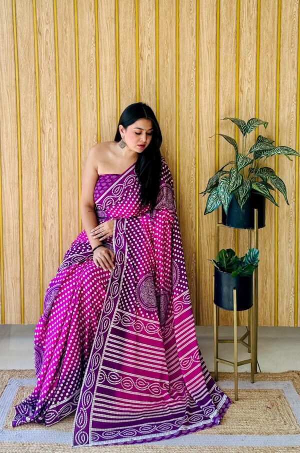 Designer Semi Crap Sarees - Image 7