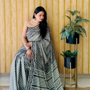 Designer Semi Crap Sarees