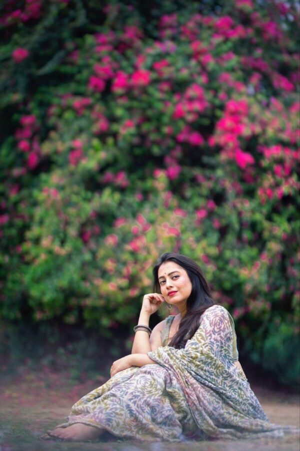 Designer Linen Cotton Sarees - Image 6