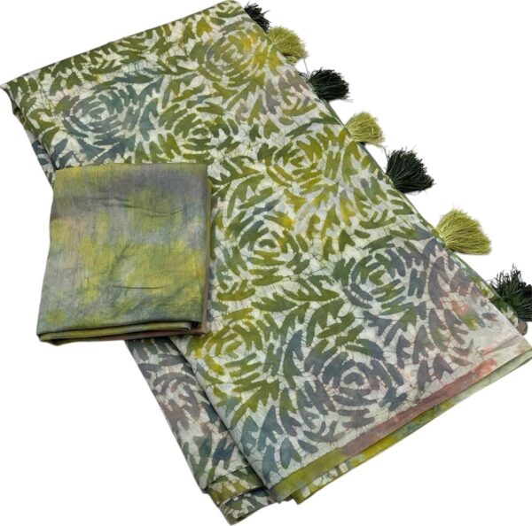 Designer Linen Cotton Sarees - Image 10