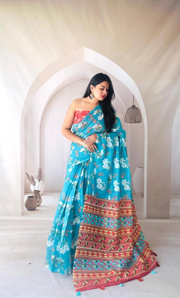 Designer Linen Sarees - Image 15