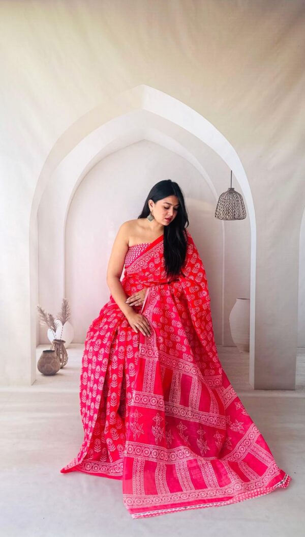 Designer Linen Sarees - Image 2