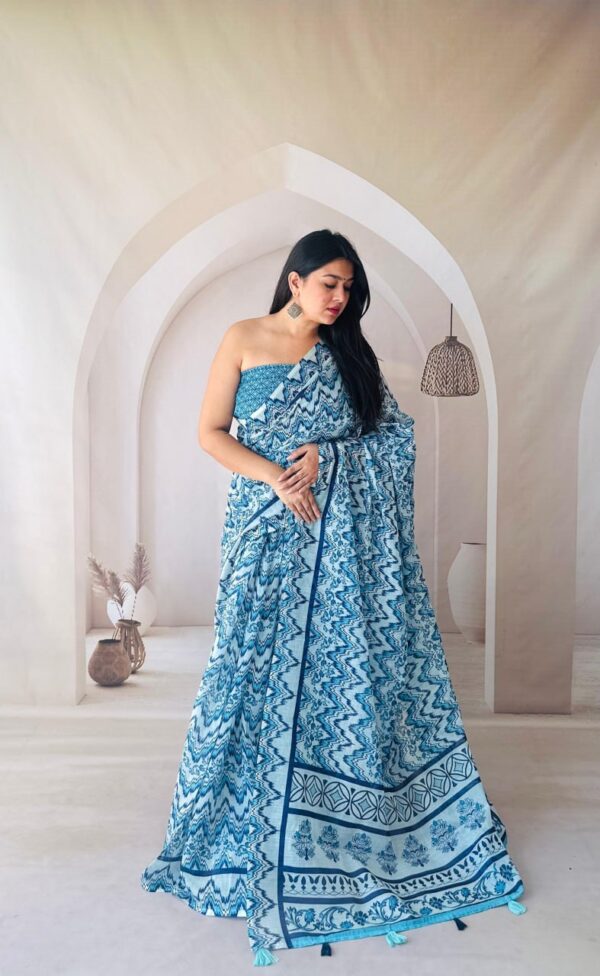 Designer Linen Sarees - Image 10