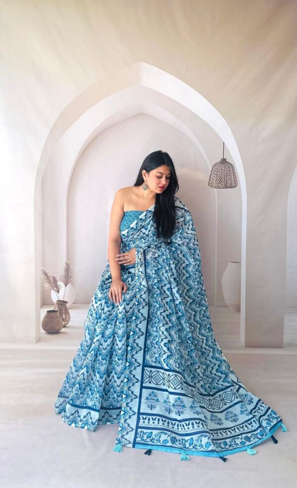 Designer Linen Sarees - Image 12