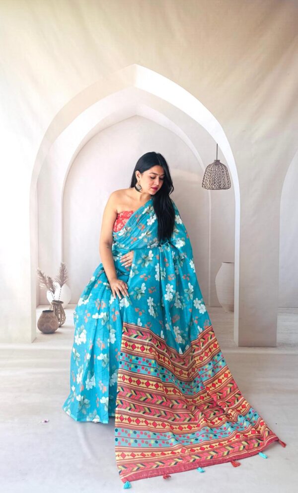 Designer Linen Sarees - Image 14