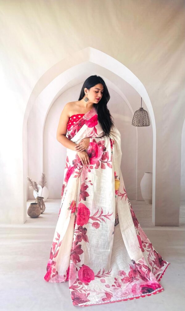 Designer Linen Sarees