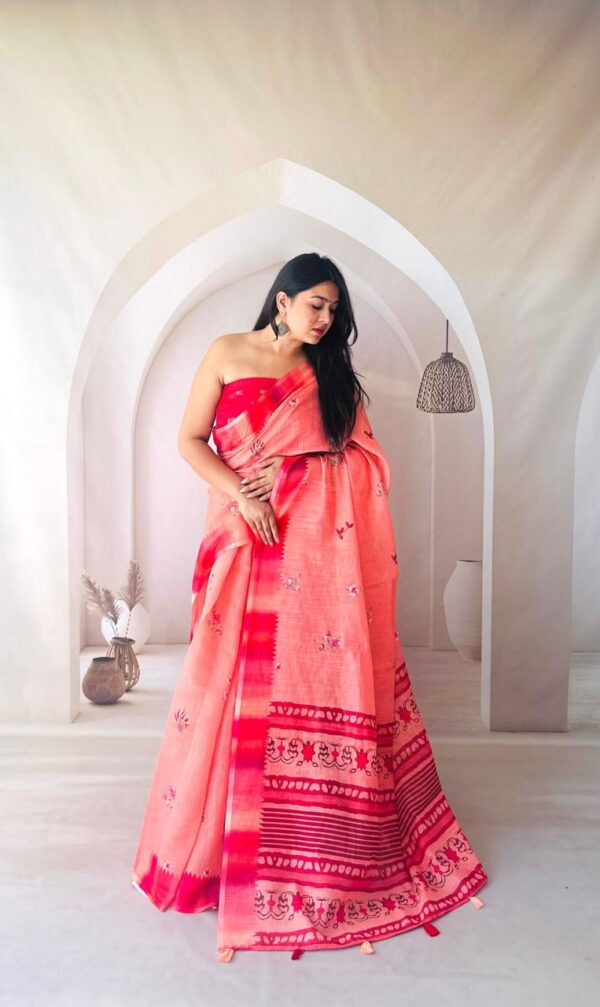 Designer Linen Sarees - Image 13