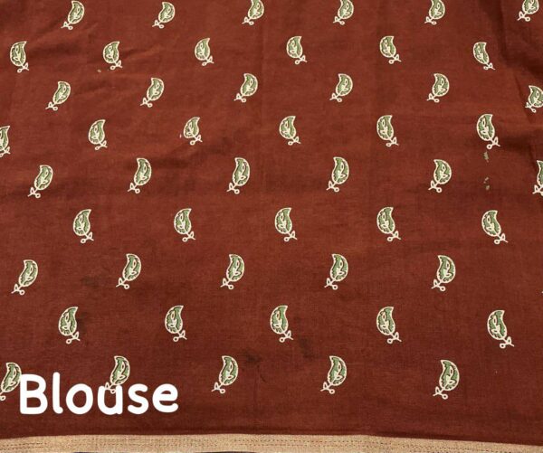 Designer Ajrakh Print Sarees - Image 9