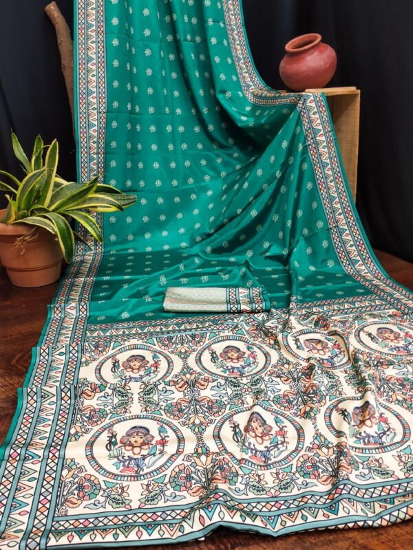 Designer Crape Silk Sarees - Image 3
