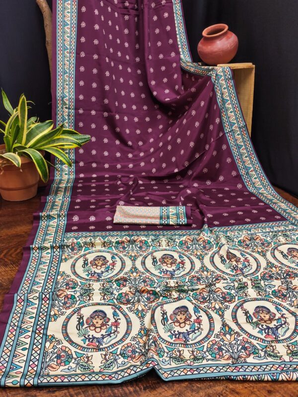 Designer Crape Silk Sarees - Image 5