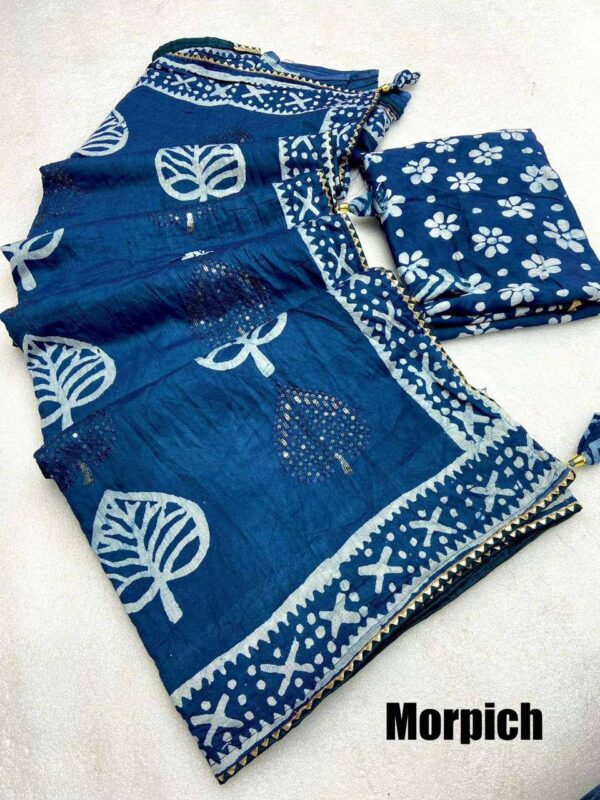 Designer Batik Print Sequence Star - Image 2