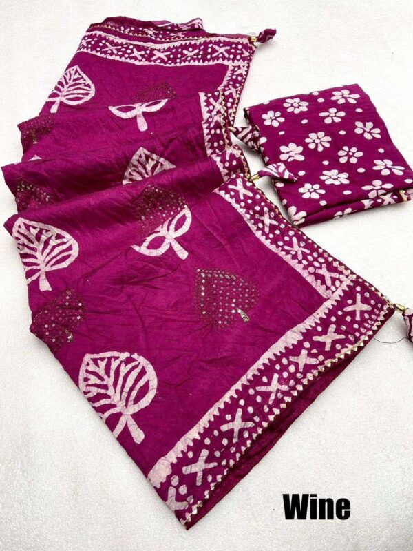 Designer Batik Print Sequence Star - Image 6