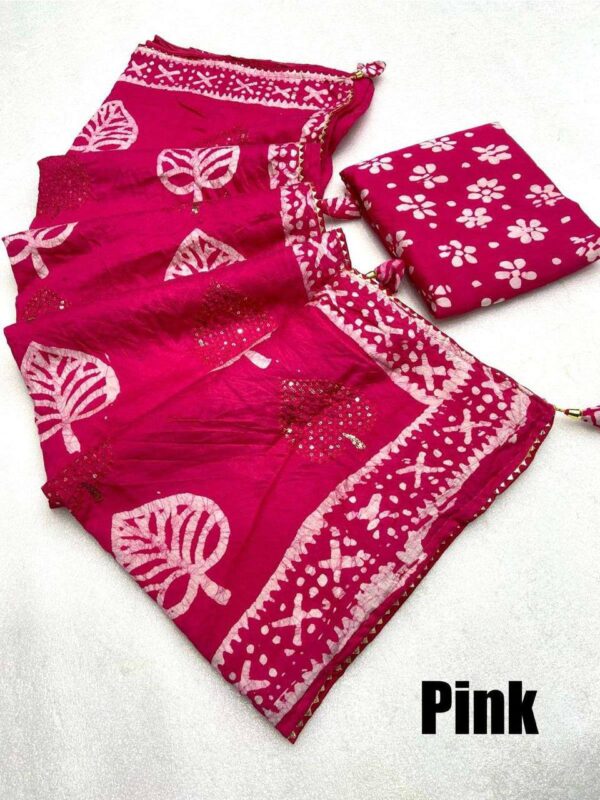 Designer Batik Print Sequence Star - Image 8