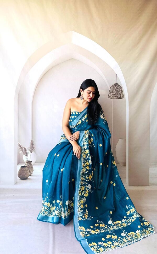 Designer Lenin Sarees - Image 5