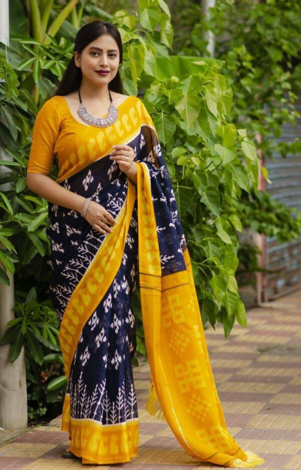 Designer Linen Cotton Sarees - Image 20