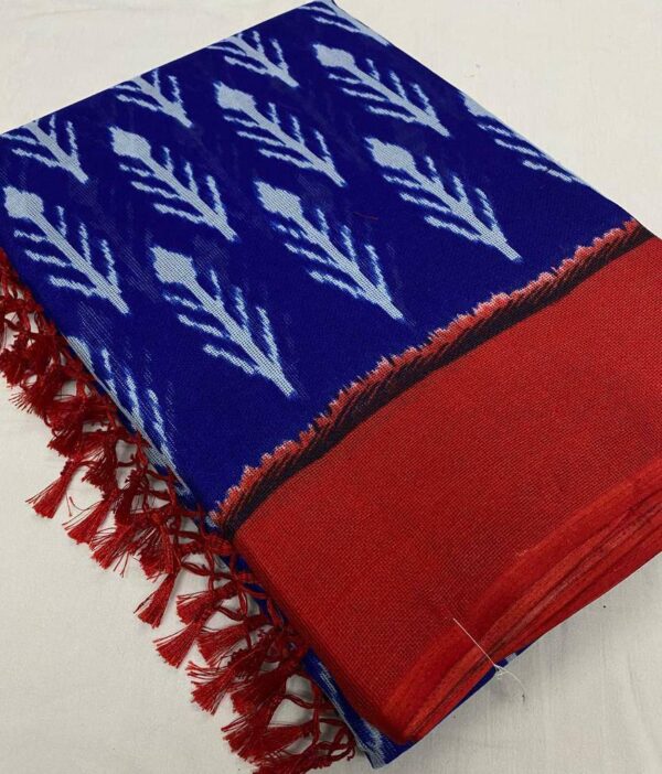 Designer Linen Cotton Sarees - Image 16