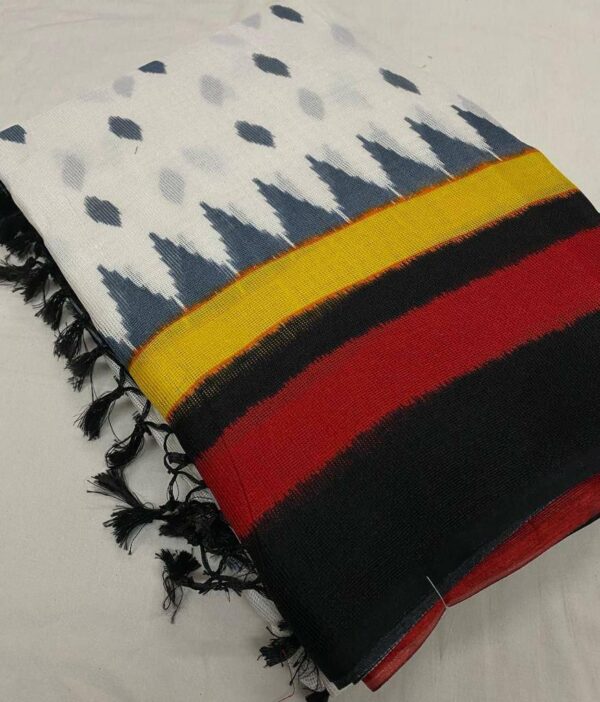 Designer Linen Cotton Sarees - Image 12