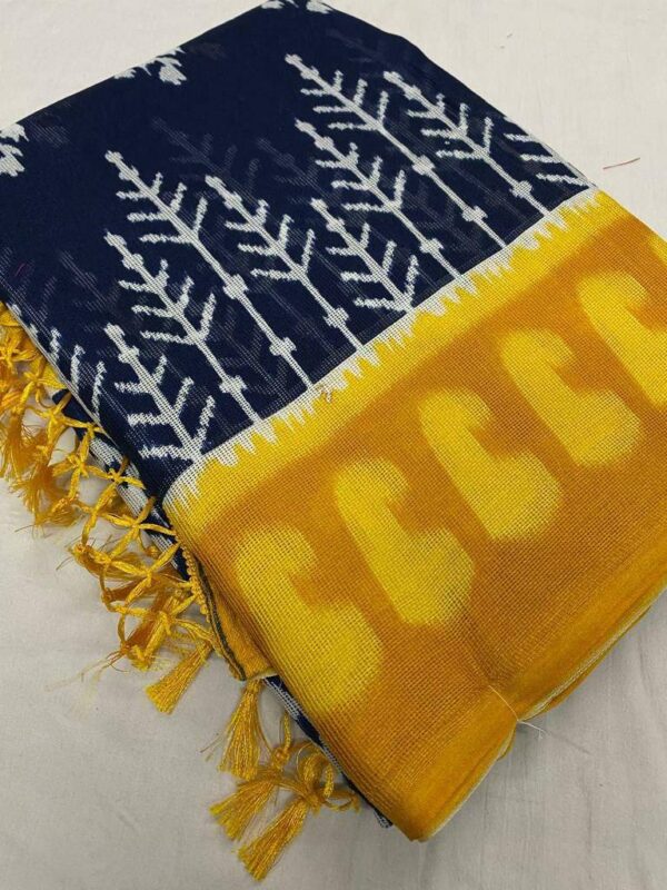 Designer Linen Cotton Sarees - Image 23