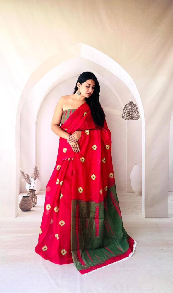 Designer Linen Sarees - Image 16