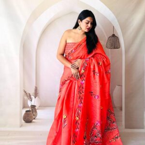 Designer Flower Print Sarees
