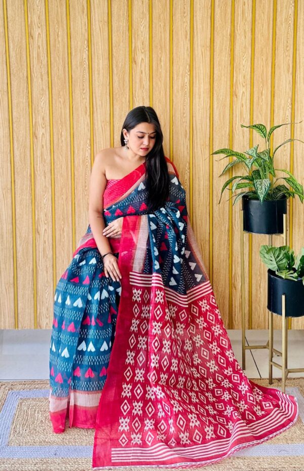 Designer Chic Linen Sarees - Image 8