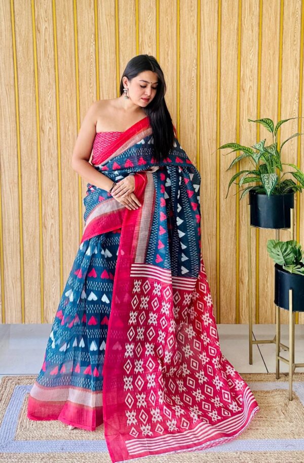 Designer Chic Linen Sarees - Image 9