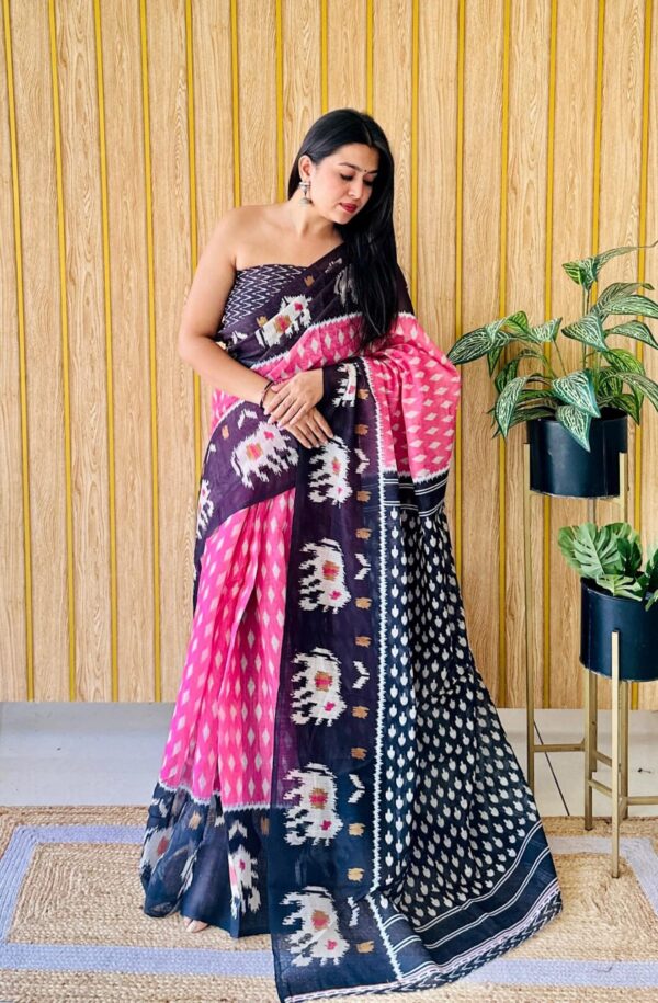 Designer Chic Linen Sarees - Image 10
