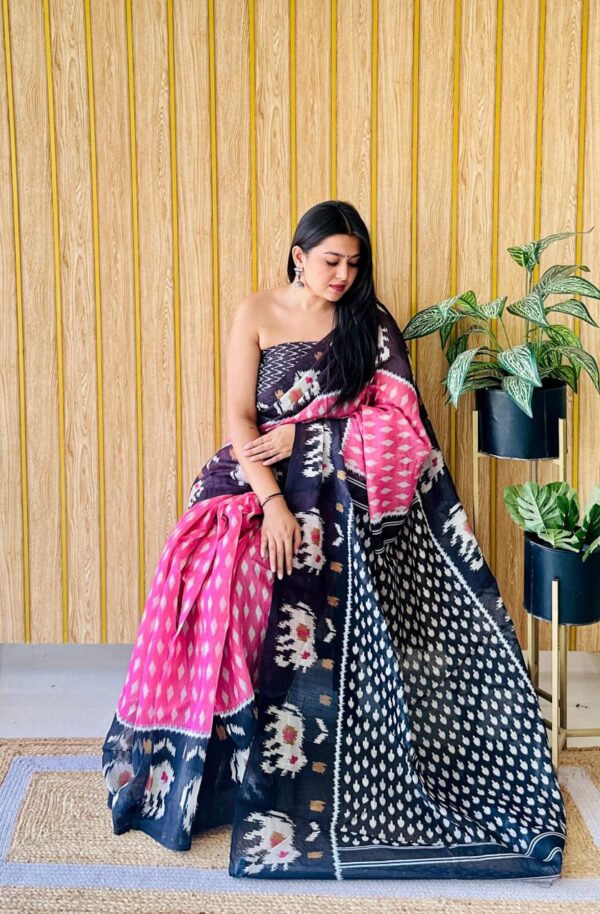 Designer Chic Linen Sarees - Image 11